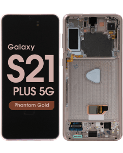 Refurbished - OLED Screen and Digitizer Assembly w/ Frame for Samsung Galaxy S21 Plus 5G (All Carriers except Verizon 5G UW) (G996) (Phantom Gold)
