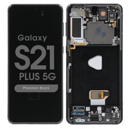 Refurbished - OLED Screen and Digitizer Assembly w/ Frame for Samsung Galaxy S21 Plus  5G (All Carriers except Verizon 5G UW) (G996) (Phantom Black)