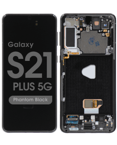 Refurbished - OLED Screen and Digitizer Assembly w/ Frame for Samsung Galaxy S21 Plus  5G (All Carriers except Verizon 5G UW) (G996) (Phantom Black)