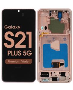 Aftermarket - Soft OLED Screen and Digitizer Assembly w/ Frame for Samsung Galaxy S21 Plus 5G (G996) (Must Transfer Antenna for Verizon) (Phantom Violet / Pink / Gold) 