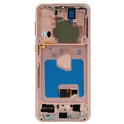 Aftermarket - Soft OLED Screen and Digitizer Assembly w/ Frame for Samsung Galaxy S21 Plus 5G (G996) (Must Transfer Antenna for Verizon) (Phantom Violet / Pink / Gold) 