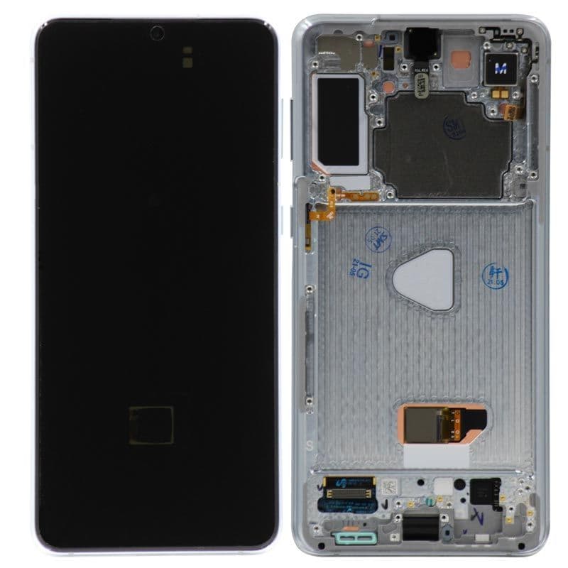 Aftermarket - Soft OLED Screen and Digitizer Assembly w/ Frame for Samsung Galaxy S21 Plus 5G (G995) (Must Transfer Antenna for Verizon) (Phantom Silver)