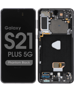 Service Pack - OLED Screen and Digitizer Assembly w/ Frame for Samsung Galaxy S21 Plus 5G (All Carriers except Verizon 5G UW) (G996) (Phantom Black)