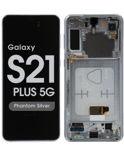 Service Pack - OLED Screen and Digitizer Assembly w/ Frame for Samsung Galaxy S21 Plus 5G (All Carriers except Verizon 5G UW) (G996) (Phantom Silver)