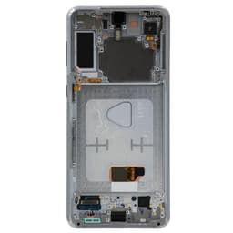 Service Pack - OLED Screen and Digitizer Assembly w/ Frame for Samsung Galaxy S21 Plus 5G (All Carriers except Verizon 5G UW) (G996) (Phantom Silver)