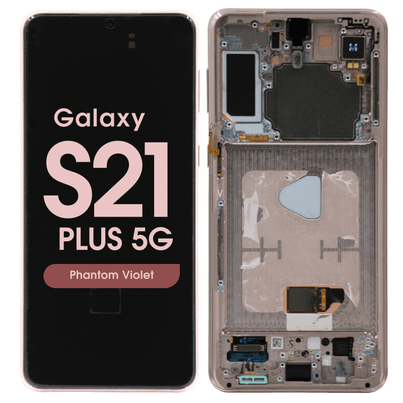 Service Pack - OLED Screen and Digitizer Assembly w/ Frame for Samsung Galaxy S21 Plus 5G (All Carriers except Verizon 5G UW) (G996) (Phantom Violet)