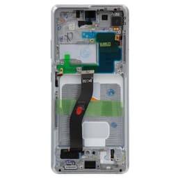Refurbished - OLED Screen and Digitizer Assembly w/ Frame for Samsung Galaxy S21 Ultra 5G (Must Transfer Antenna for Verizon) (G998) (Phantom Silver)