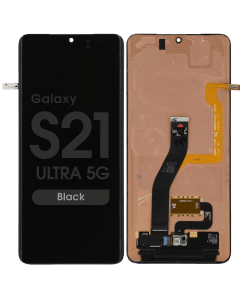 Service Pack - OLED Screen and Digitizer Assembly for Samsung Galaxy S21 Ultra 5G (G998) (No Frame) (Black)