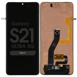 Refurbished - OLED Screen and Digitizer Assembly for Samsung Galaxy S21 Ultra 5G (G998) (Black)