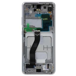 Service Pack - OLED Screen and Digitizer Assembly w/ Frame for Samsung Galaxy S21 Ultra 5G (All Carriers except Verizon 5G UW) (G988) (Phantom Silver)
