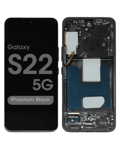 Refurbished - OLED Screen and Digitizer Assembly w/ Frame for Samsung Galaxy S22 5G (S901) (US Version) (Phantom Black)