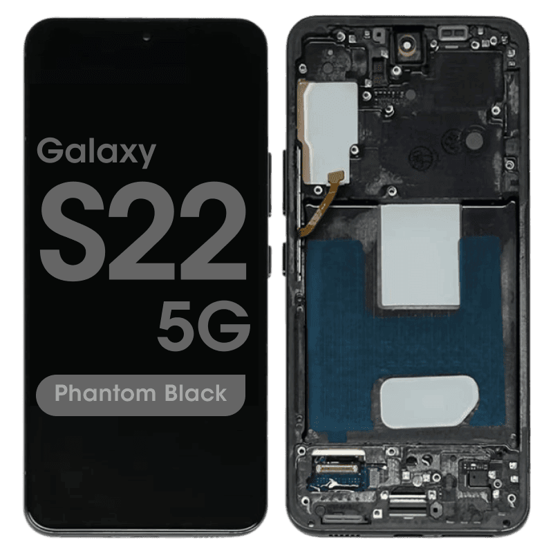 Refurbished - OLED Screen and Digitizer Assembly w/ Frame for Samsung Galaxy S22 5G (S901) (US Version) (Phantom Black)