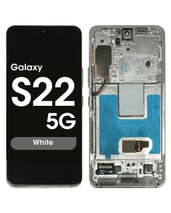 Refurbished - OLED Screen and Digitizer Assembly w/ Frame for Samsung Galaxy S22 5G (S901) (US Version) (White)