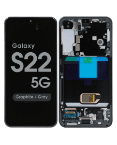Service Pack - OLED Screen and Digitizer Assembly w/ Frame for Samsung Galaxy S22 5G (S901) (Graphite / Gray)