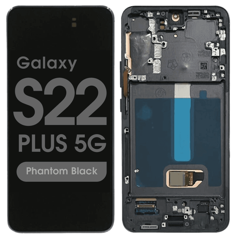 Refurbished - OLED Screen and Digitizer Assembly w/ Frame for Samsung Galaxy S22 Plus 5G (S906) (US Version) (Phantom Black)
