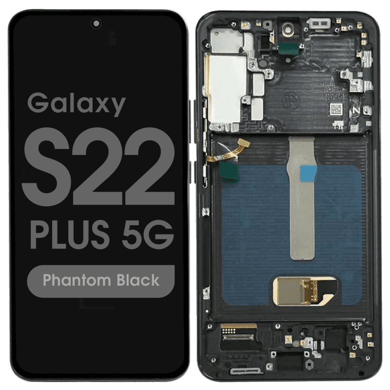 Aftermarket - Soft OLED Screen and Digitizer Assembly w/ Frame for Samsung Galaxy S22 Plus 5G (S906) (Phantom Black)