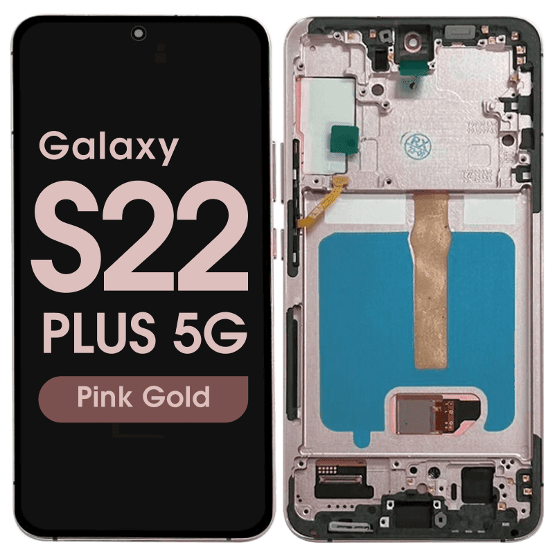 Aftermarket - Soft OLED Screen and Digitizer Assembly w/ Frame for Samsung Galaxy S22 Plus 5G (S906) (Pink Gold)