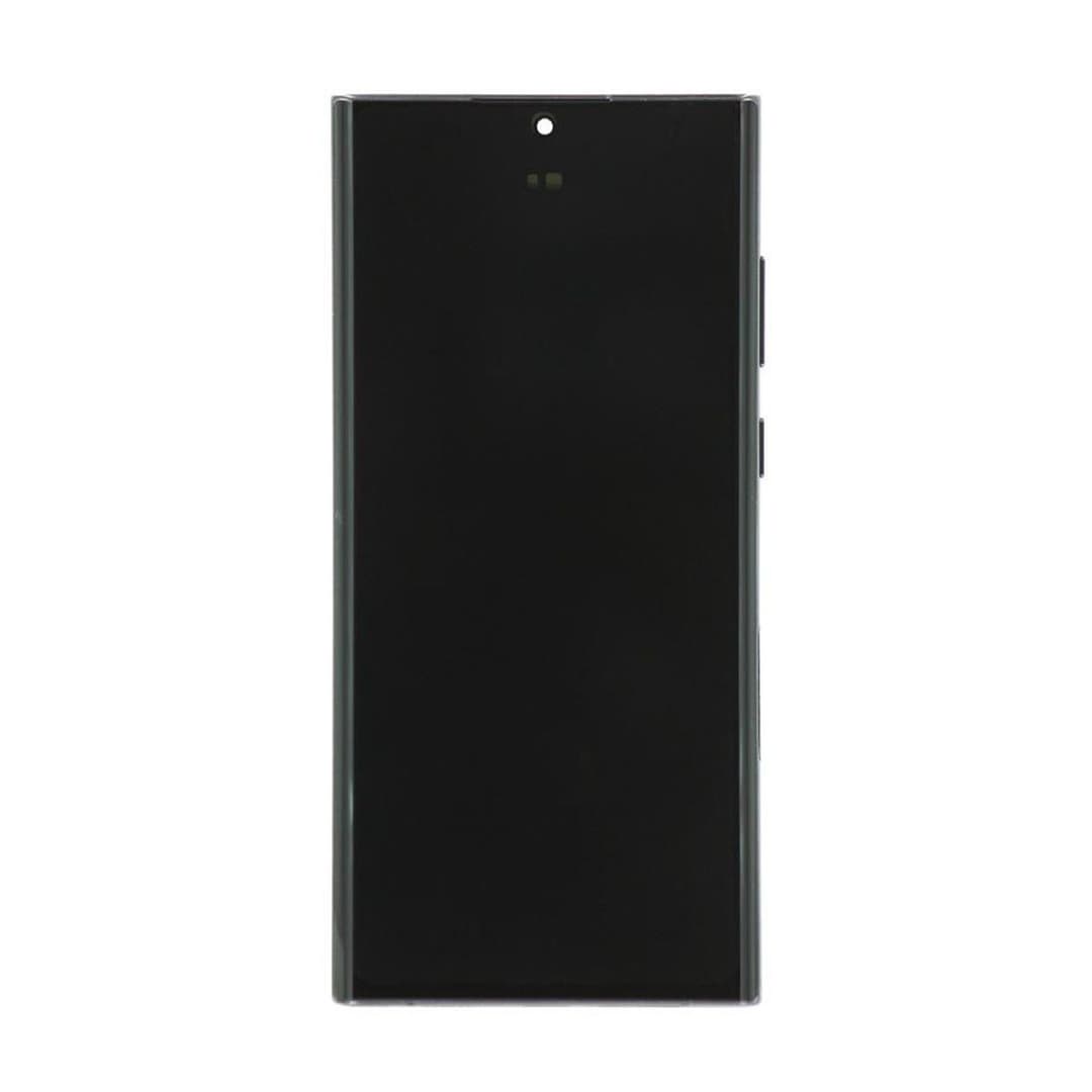 Aftermarket - 120Hz Soft OLED Screen and Digitizer Assembly w/ Frame for Samsung Galaxy S22 Ultra 5G (S908) (Phantom Black)