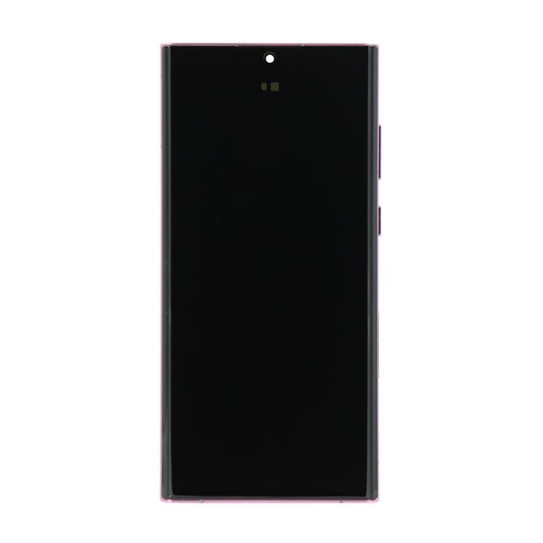 Aftermarket - 120Hz Soft OLED Screen and Digitizer Assembly w/ Frame for Samsung Galaxy S22 Ultra 5G (S908) (Burgundy)
