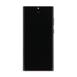 Aftermarket - 120Hz Soft OLED Screen and Digitizer Assembly w/ Frame for Samsung Galaxy S22 Ultra 5G (S908) (Burgundy)