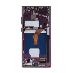 Aftermarket - 120Hz Soft OLED Screen and Digitizer Assembly w/ Frame for Samsung Galaxy S22 Ultra 5G (S908) (Burgundy)