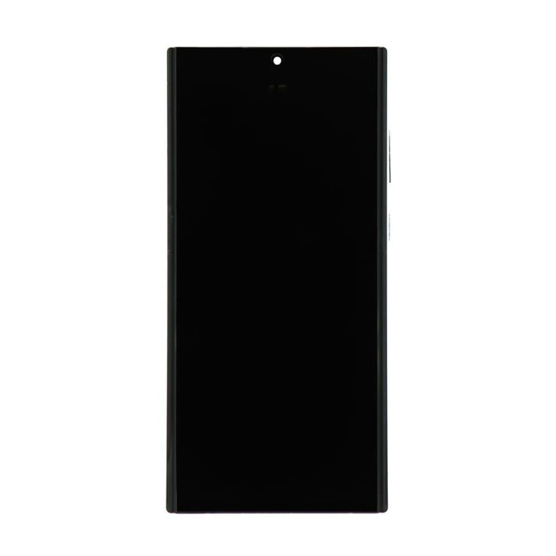 Aftermarket - 120Hz Soft OLED Screen and Digitizer Assembly w/ Frame for Samsung Galaxy S22 Ultra 5G (S908) (White)