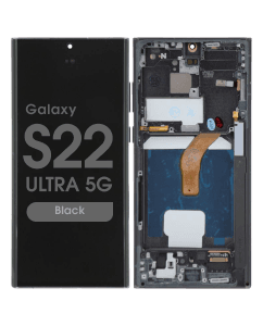 Aftermarket - Soft OLED Screen and Digitizer Assembly w/ Frame for Samsung Galaxy S22 Ultra 5G (S908) (Black)