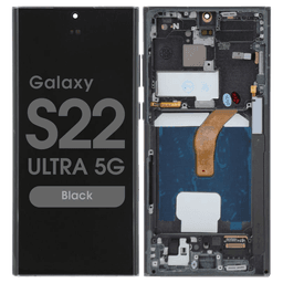 Aftermarket - Soft OLED Screen and Digitizer Assembly w/ Frame for Samsung Galaxy S22 Ultra 5G (S908) (Black)