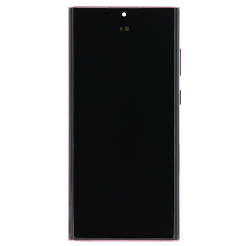 Aftermarket - Soft OLED Screen and Digitizer Assembly w/ Frame for Samsung Galaxy S22 Ultra 5G (S908) (Burgundy)