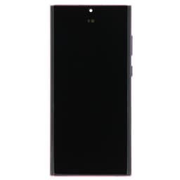 Aftermarket - Soft OLED Screen and Digitizer Assembly w/ Frame for Samsung Galaxy S22 Ultra 5G (S908) (Burgundy)