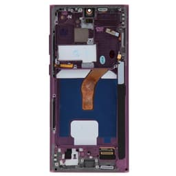 Aftermarket - Soft OLED Screen and Digitizer Assembly w/ Frame for Samsung Galaxy S22 Ultra 5G (S908) (Burgundy)