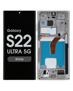 Aftermarket - Soft OLED Screen and Digitizer Assembly w/ Frame for Samsung Galaxy S22 Ultra 5G (S908) (White)