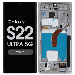Aftermarket - Soft OLED Screen and Digitizer Assembly w/ Frame for Samsung Galaxy S22 Ultra 5G (S908) (White)