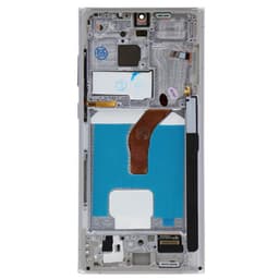 Aftermarket - Soft OLED Screen and Digitizer Assembly w/ Frame for Samsung Galaxy S22 Ultra 5G (S908) (White)