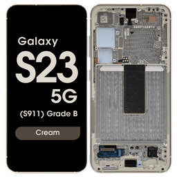 OEM Pull - OLED Screen and Digitizer Assembly w/ Frame for Samsung Galaxy S23 5G (S911) (Grade B) (Cream)