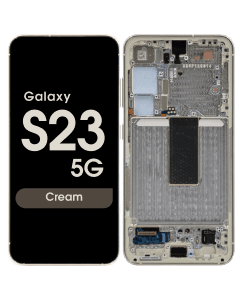 Service Pack - OLED Screen and Digitizer Assembly w/ Frame for Samsung Galaxy S23 5G (S911) (US / International Version) (Cream)