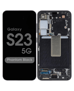 Service Pack - OLED Screen and Digitizer Assembly w/ Frame for Samsung Galaxy S23 5G (S911) (US / International Version) (Phantom Black)