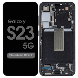 Service Pack - OLED Screen and Digitizer Assembly w/ Frame for Samsung Galaxy S23 5G (S911) (US / International Version) (Phantom Black)