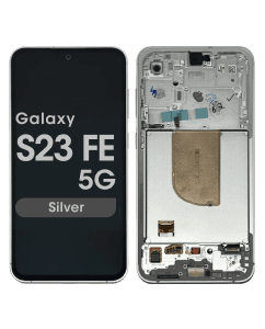 Refurbished - OLED Screen and Digitizer Assembly w/ Frame for Samsung Galaxy S23 FE 5G (S711) (Silver)