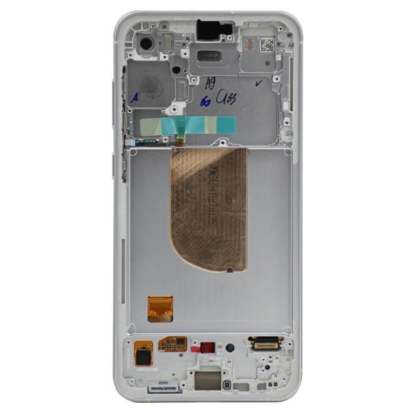 Service Pack - OLED Screen and Digitizer Assembly w/ Frame for Samsung Galaxy S23 FE 5G (S711) (Cream)