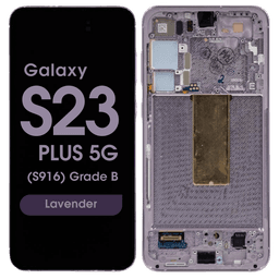 OEM Pull - OLED Screen and Digitizer Assembly w/ Frame for Samsung Galaxy S23 Plus 5G (S916) (Grade B) (Lavender)