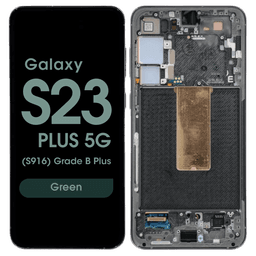 OEM Pull - OLED Screen and Digitizer Assembly w/ Frame for Samsung Galaxy S23 Plus 5G (S916) (Grade B Plus) (Green)