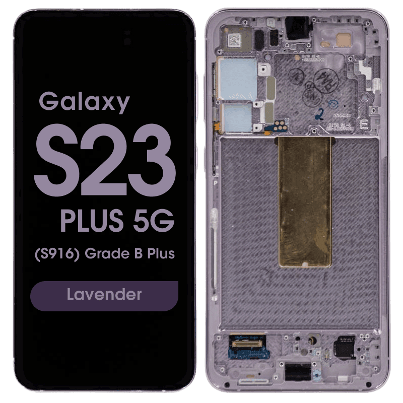 OEM Pull - OLED Screen and Digitizer Assembly w/ Frame for Samsung Galaxy S23 Plus 5G (S916) (Grade B Plus) (Lavender)