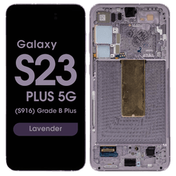 OEM Pull - OLED Screen and Digitizer Assembly w/ Frame for Samsung Galaxy S23 Plus 5G (S916) (Grade B Plus) (Lavender)