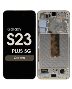 OEM Pull - OLED Screen and Digitizer Assembly w/ Frame for Samsung Galaxy S23 Plus 5G (S916) (Grade C) (Cream)