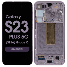 OEM Pull - OLED Screen and Digitizer Assembly w/ Frame for Samsung Galaxy S23 Plus 5G (S916) (Grade C) (Lavender)