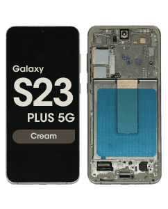 Refurbished - OLED Screen and Digitizer Assembly w/ Frame for Samsung Galaxy S23 Plus 5G (S916) (US / International Version) (Cream)