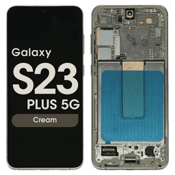 Refurbished - OLED Screen and Digitizer Assembly w/ Frame for Samsung Galaxy S23 Plus 5G (S916) (US / International Version) (Cream)