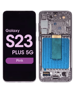 Refurbished - OLED Screen and Digitizer Assembly w/ Frame for Samsung Galaxy S23 Plus 5G (S916) (US / International Version) (Pink)