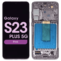 Refurbished - OLED Screen and Digitizer Assembly w/ Frame for Samsung Galaxy S23 Plus 5G (S916) (US / International Version) (Pink)
